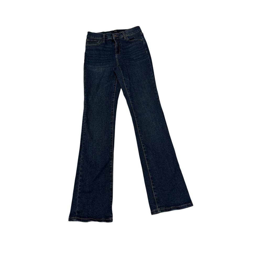 Express Womens Dark Wash Flare Leg Jeans Size 8 Indigo Denim Stretch